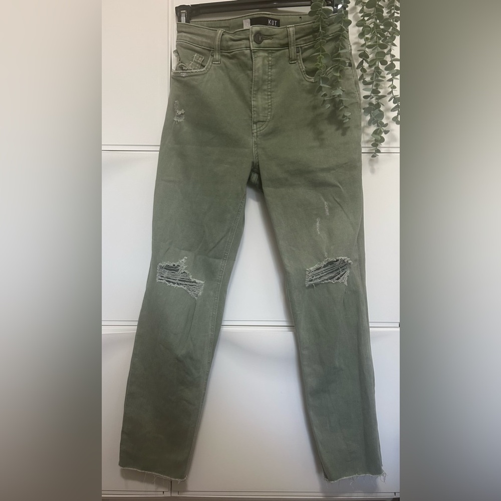 Kut from the Kloth Olive Jeans